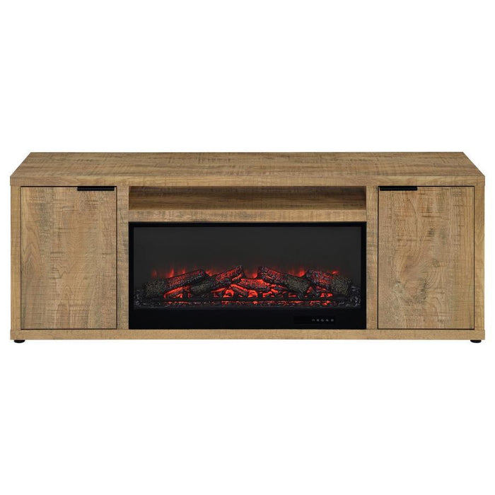 Fuller - 60" 2-Door TV Stand Fireplace Media Console - Mango