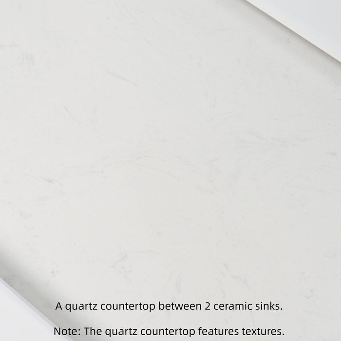 Double Sink Bathroom Vanity With Quartz Countertop