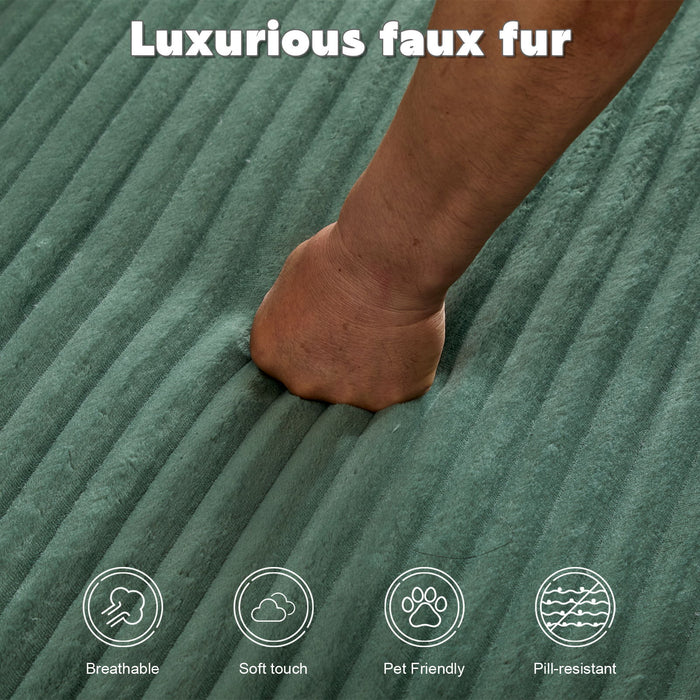 Oversized Chaise Lounge Chair Cozy Cloud Couch With 3 Throw Pillows And Wide Armrest