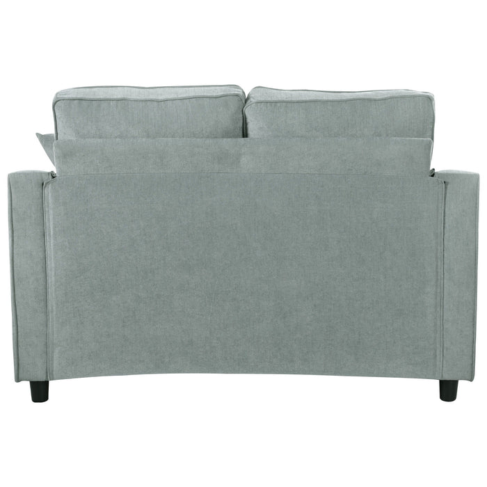 Modern Chaise Lounge Upholstered Sofa Couch With Tufted Seat And Detachable Pillows For Living Room