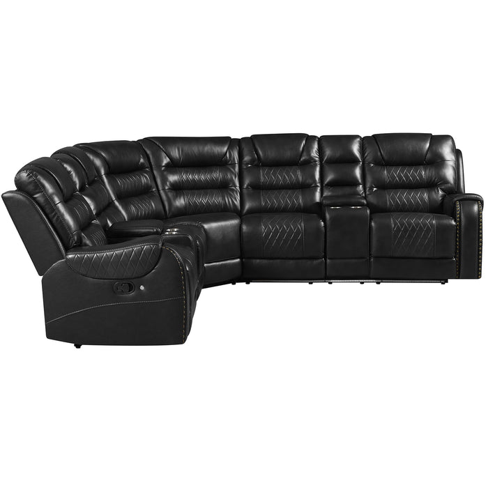 Manual Reclining Sectional Sofa Set, L Shaped Symmetrical Motion Sofa Corner Couch Sets With Storage Boxes, 4 Cup Holders And LED Light Strip For Living Room