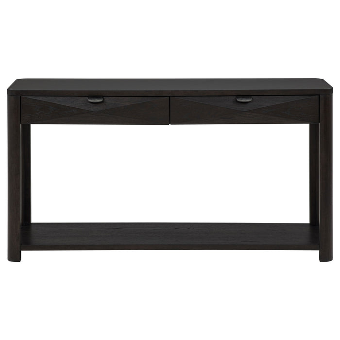 Marcelo Sofa Console Table with 2 Drawers and Shelf Coffee