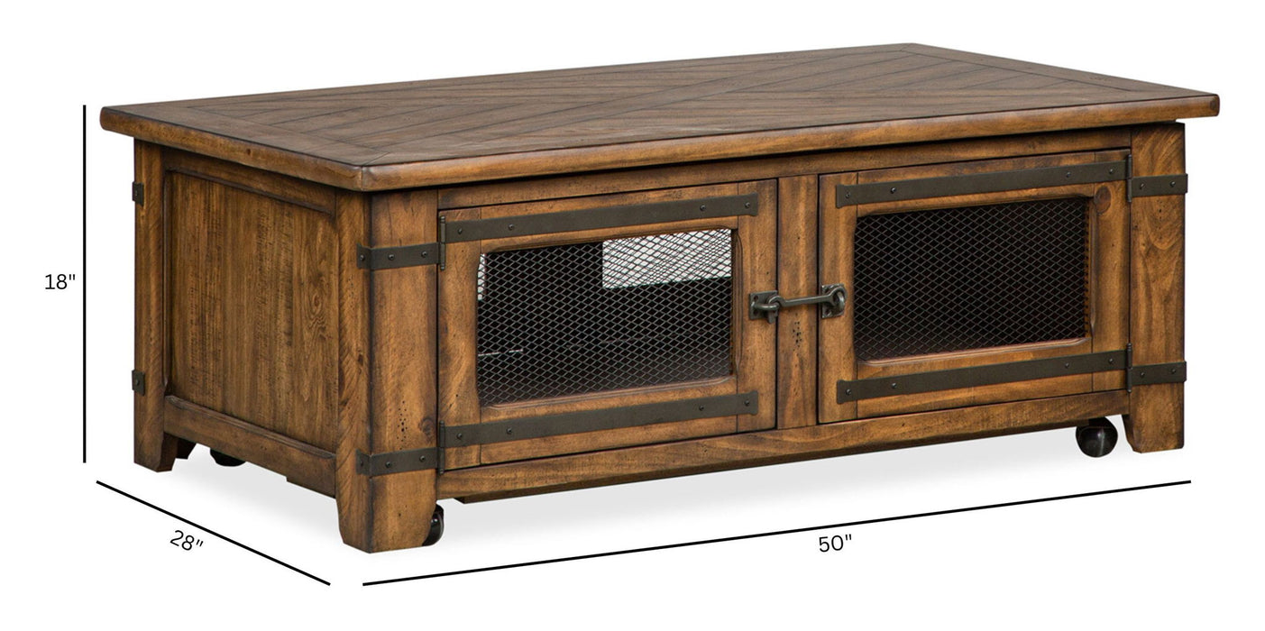 Chesterfield - Lift Top Storage Caster Cocktail Table Set