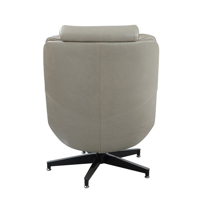 Piran - Accent Chair With Swivel - Twilight Top Grain Leather