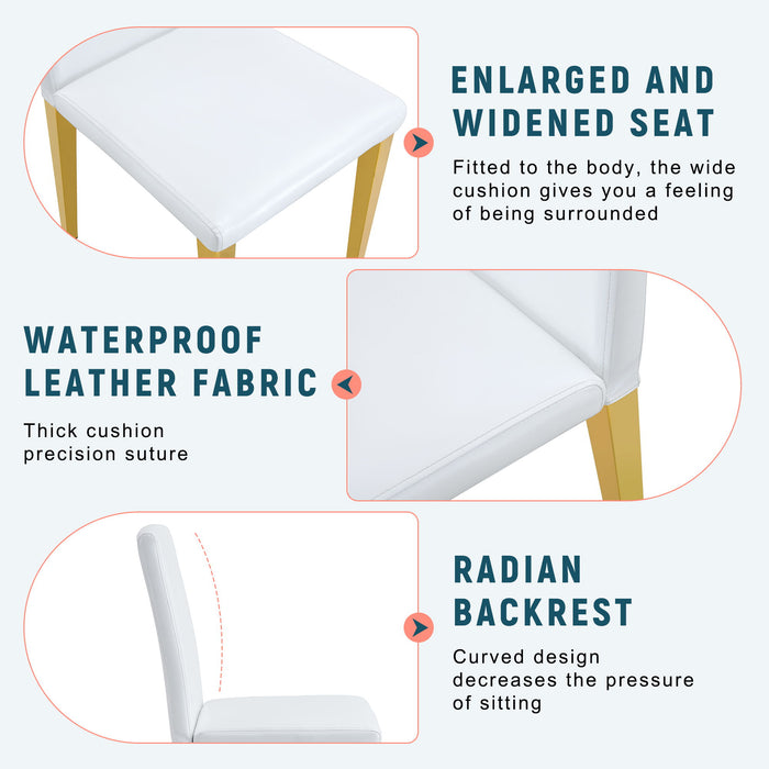 Elegant Upholstered Chairs With Metal Legs