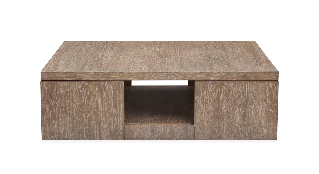 Conway - Square Cocktail Table With Casters - Spiced Brown