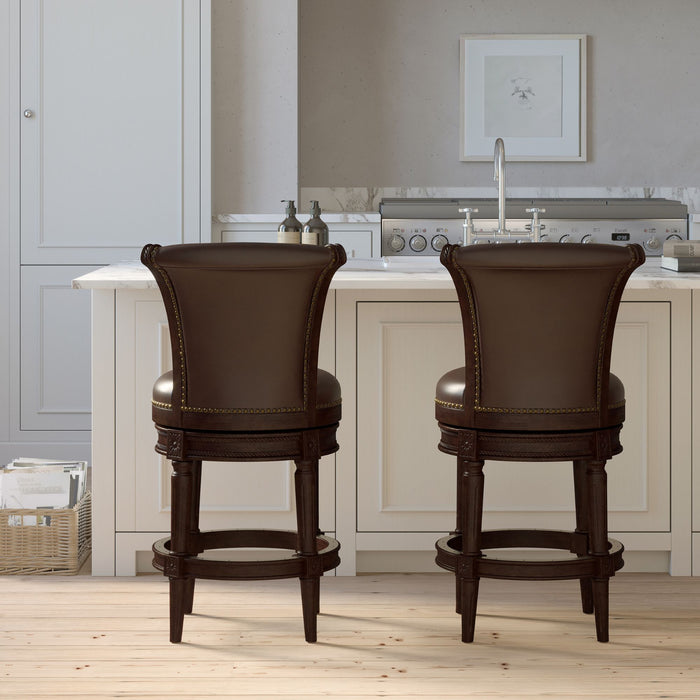 Swivel Barstool With High-Back