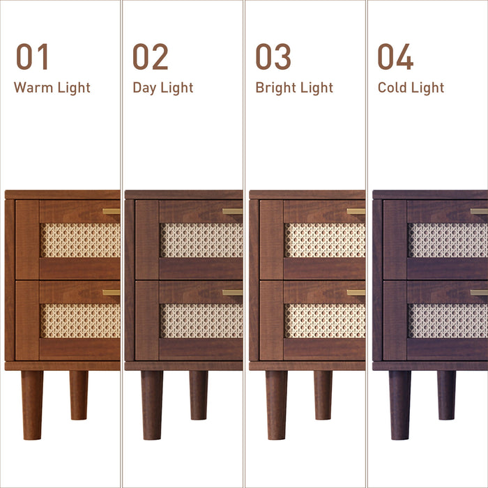 TV Stand With App-Controlled LED Lights, 2 Drawers & Door Storage