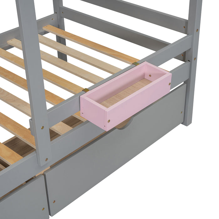 Bunk Bed With Playhouse Roof And Window