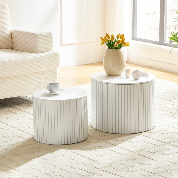 Handcrafted Nested Table Set, 2 Pieces