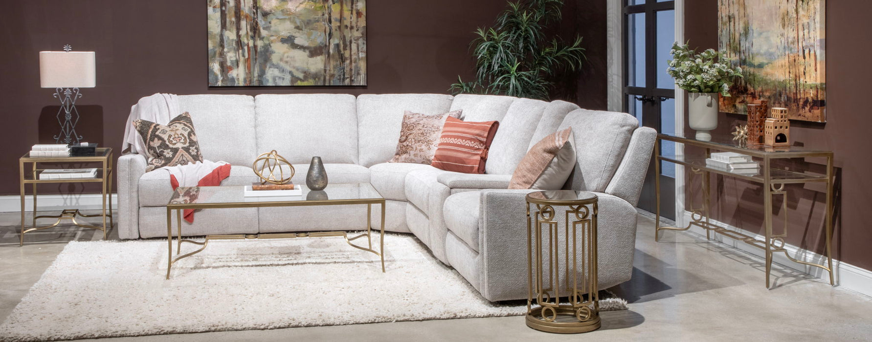 Lorena - Round Accent Table - Burnished Brass