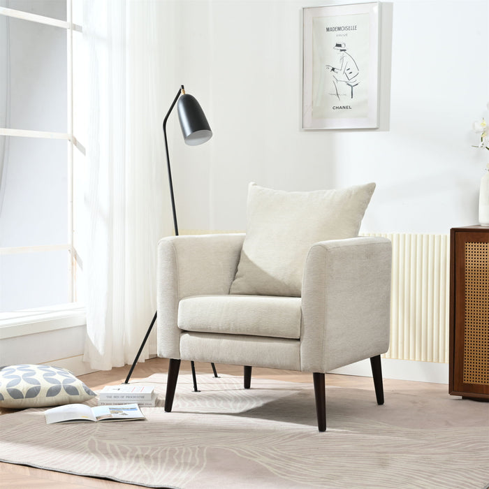 Modern Accent Upholstered Armchair With Pillow