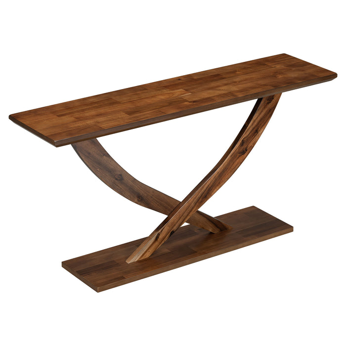 Console Table With Cross Leg Base And Reinforced Support Plate
