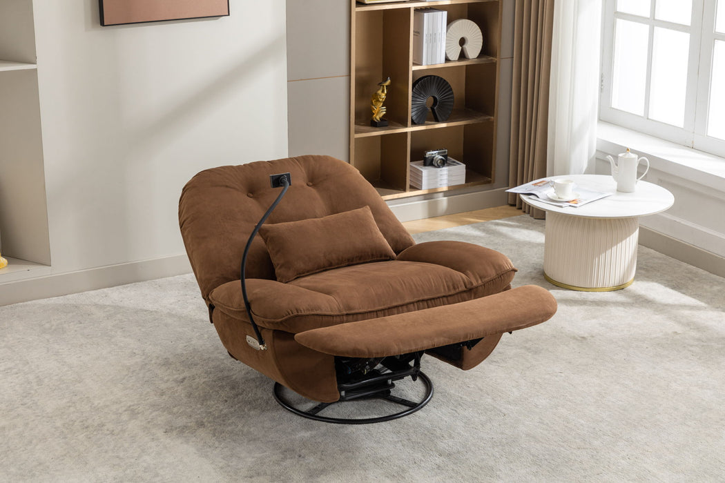 Power Recliner Swivel Glider USB Charger With Bluetooth Music Player, Sleep, Working, Game And Leisure