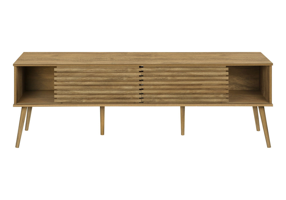 TV Stand, 72 Inch, Media Entertainment Center, Storage Cabinet, Console, Storage Shelves, Contemporary & Modern - Walnut