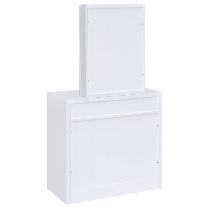 Walsh - Makeup Vanity Table With Mirror And Stool - White