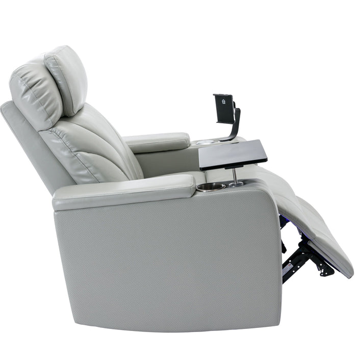 Power Motion Recliner Electric Power Recliner With USB Charging Port, Hidden Arm Storage, Convenient Cup Holder And Bluetooth Speaker