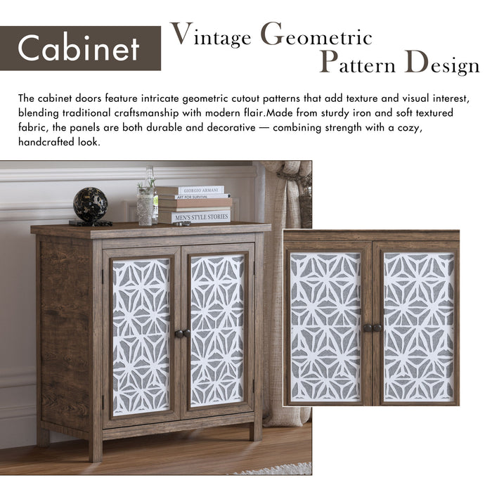 Storage Cabinet, Organizer - Brown Antique White