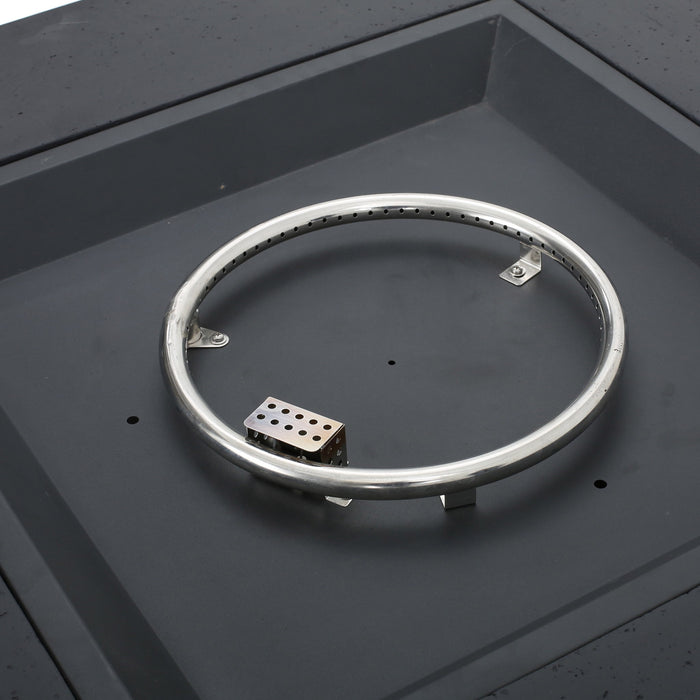 Modern 50,000 Btu Square Fire Table With Propane Tank