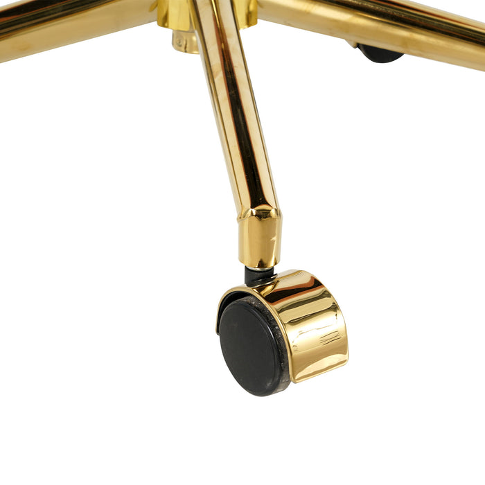 Modern Teddy Velvet Fabric Chair With Gold Plated 5 Claw Legs