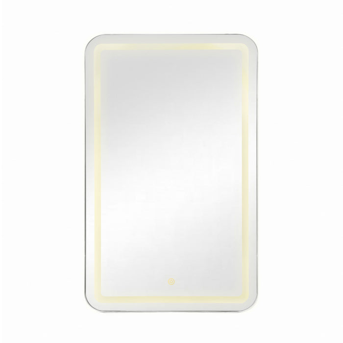 Rectangle Medicine Cabinet Mirror Bathroom Mirror With Storage Wall Mounted Medicine Mirror Cabinet With LED - Sliver