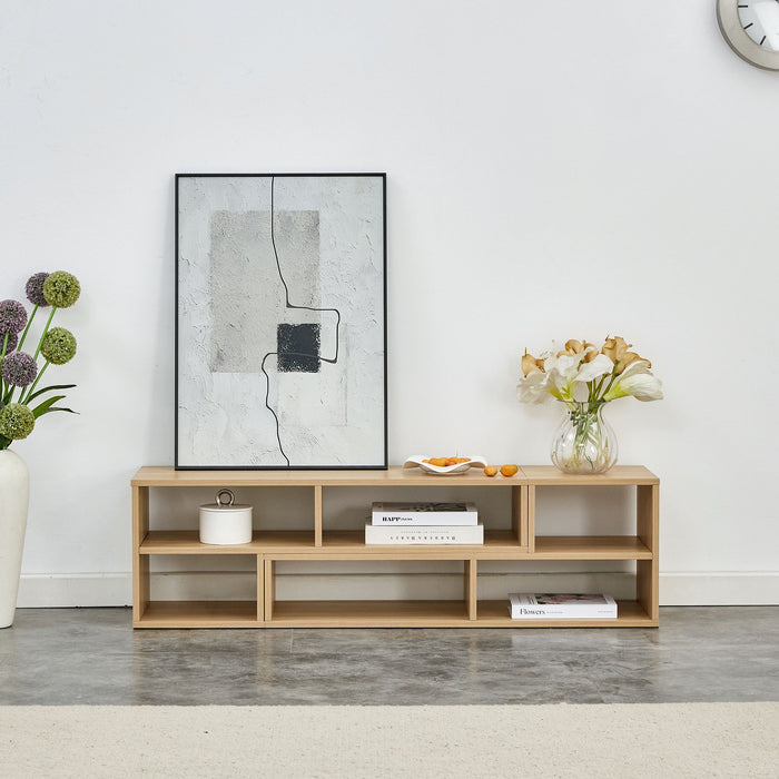 Cube TV Stand With Open Storage And 2 Shelves