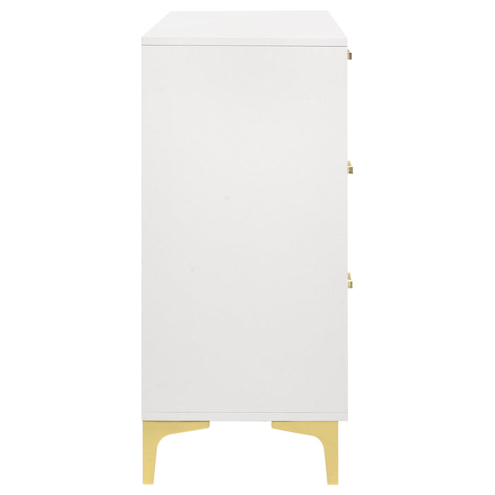 Karena - Rectangular 6 Drawer Dresser - White