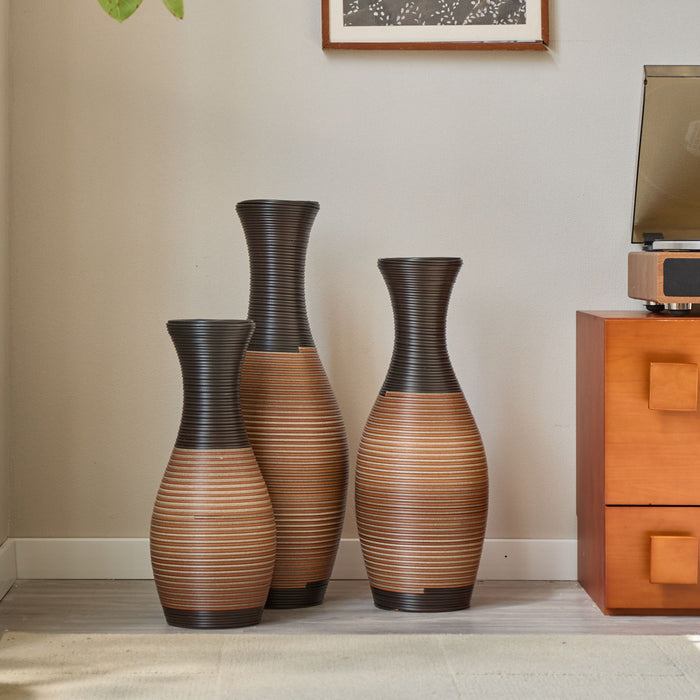 Designer Floor Vases, Large Vases For Home Decor Flooring (Set of 3)