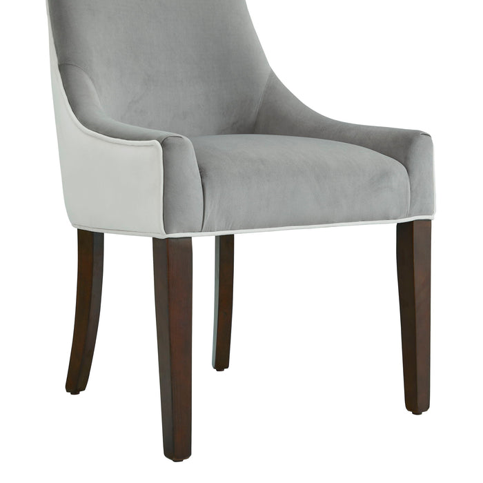 Jackson - Upholstered Dining Chair Elegant Design - Smoke / White