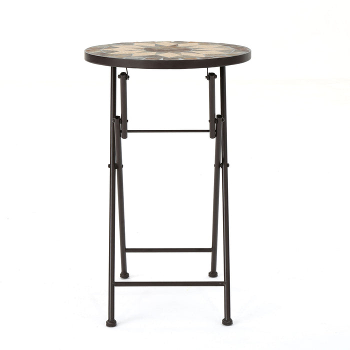Silvester - End Table - Beige / Black
