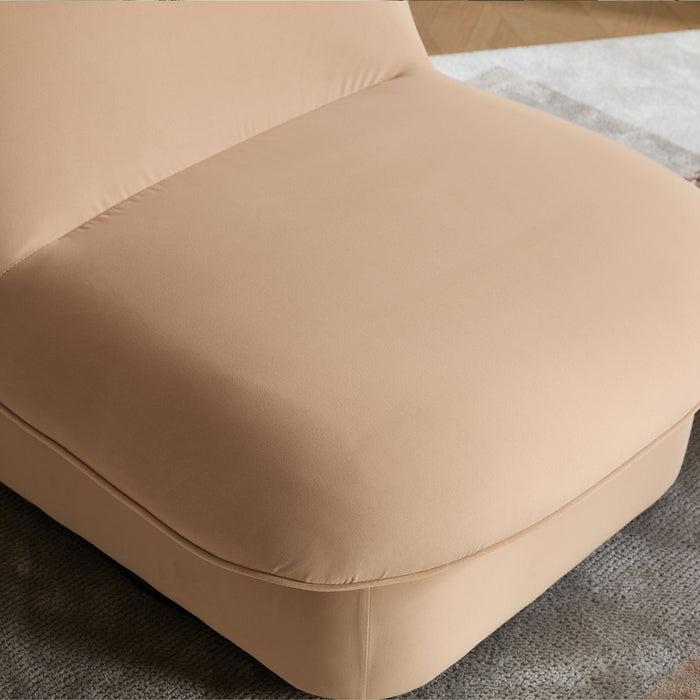 Pumpkin Shaped Swivel Accent Chair, 360 Degree Rotation For Living Room