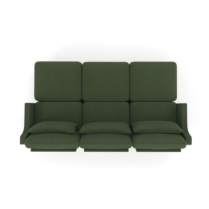 Stylish Sofa With Ottoman And Lumbar Pillows, Ergonomic Design