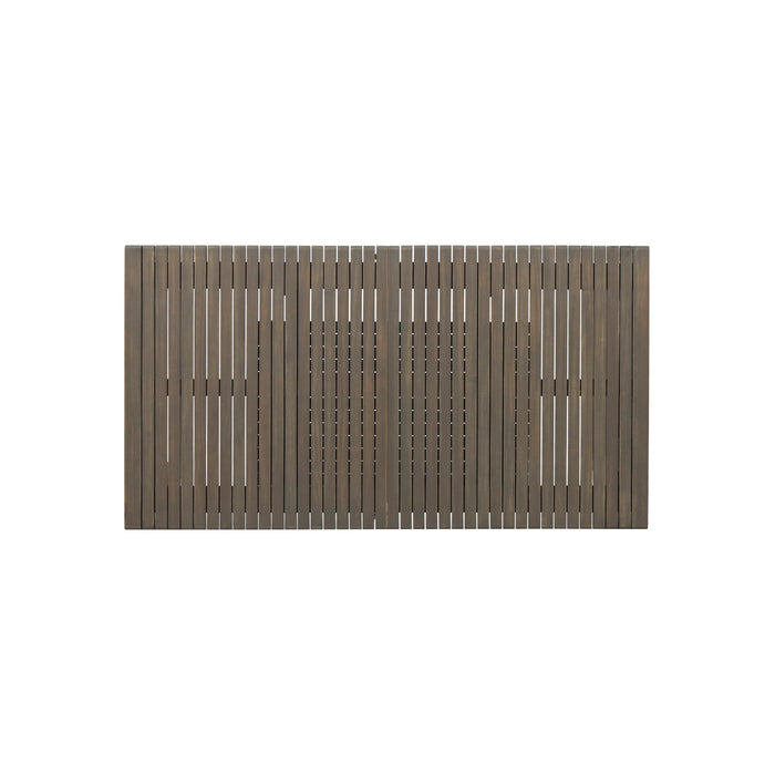 Outdoor Expandable Acacia Wood Dining Table With U Shaped Leg