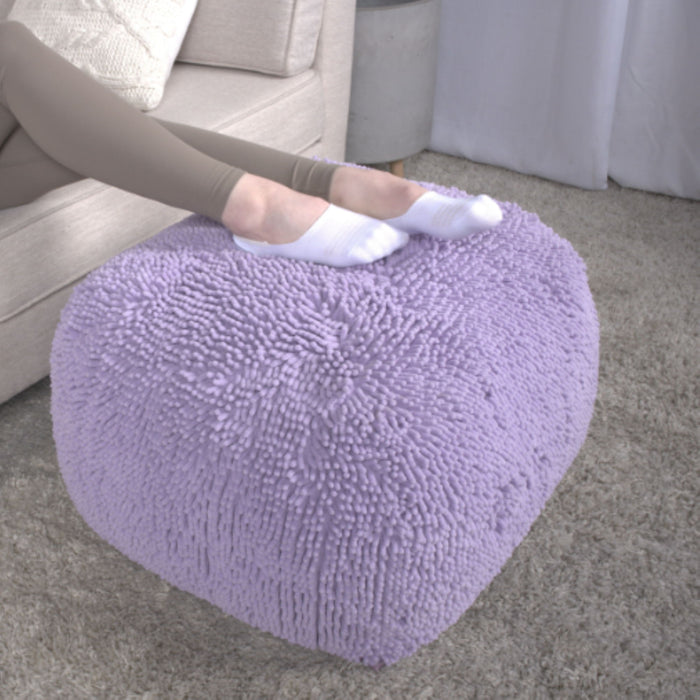 Spongy Microfiber Square Pouf Soft Seating