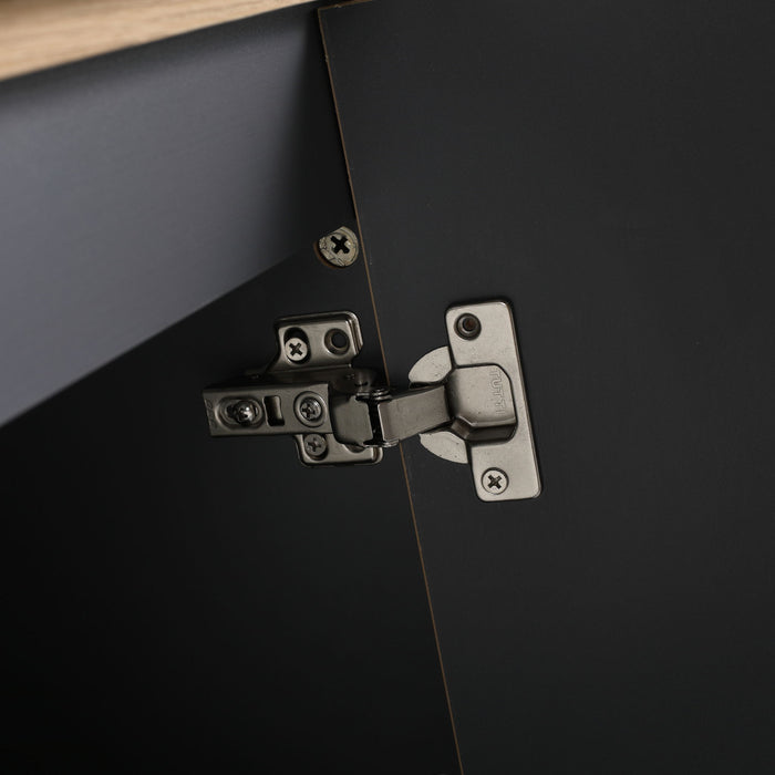 Modern Freestanding Bathroom Vanity With Resin Sink & Soft Close Cabinet Doors