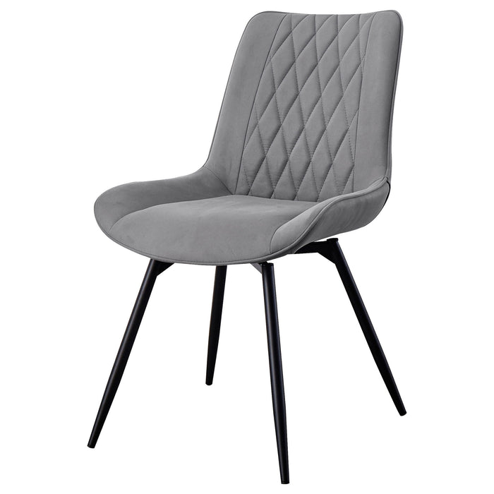 Tufted Swivel Dining Chairs (Set of 2) - Gray