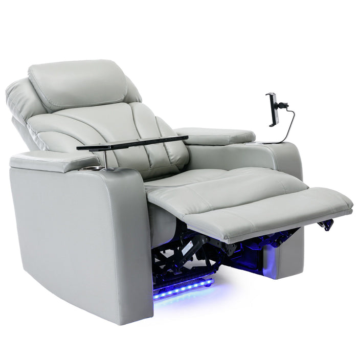 Power Motion Recliner Electric Power Recliner With USB Charging Port, Hidden Arm Storage, Convenient Cup Holder And Bluetooth Speaker