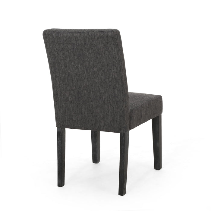 Contemporary Dining Chair With Upholstered Seating And Tapered Legs