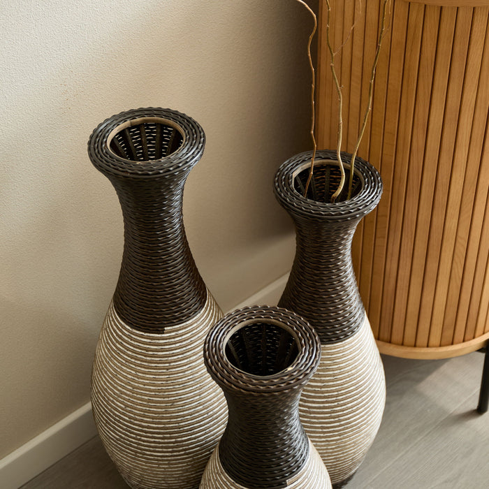 Designer Floor Vases, Large Vases For Home Decor Flooring (Set of 3)