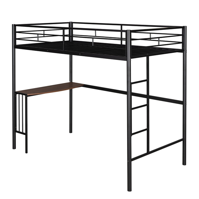 Bunk Bed With Desk, Ladder And Quality Slats For Bedroom