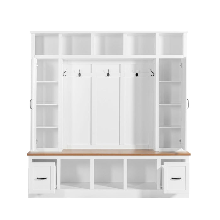 Hall Tree With Storage Bench, Entryway Coat Rack With Hooks