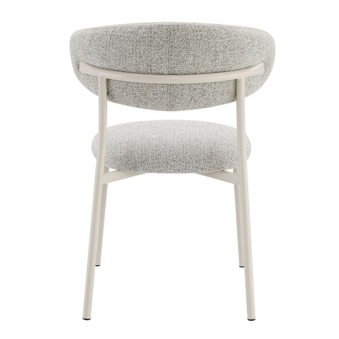 Kalam - Side Chair Set of 2) - Gray Fabric & Beige