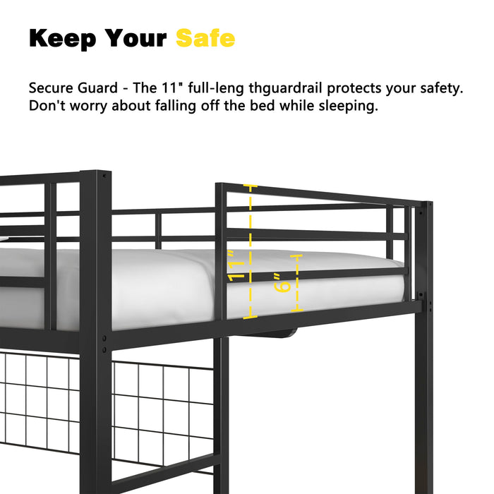 Ethan - Bunk Bed With Desk, Charging Station, Storage Shelves