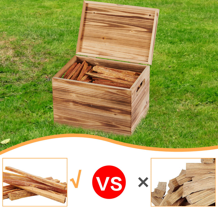 15 Lbs Fatwood Fire Starter Sticks With Box, 100% Natural Kindling Wood, Pine Firewood Firestarter For Campfire, Stove, Fireplace, Bonfires, Grill - Natural