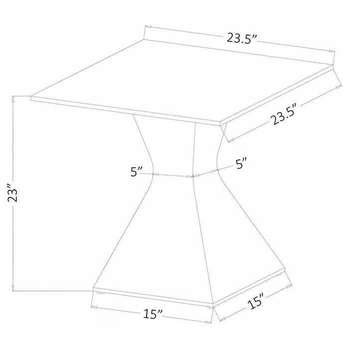 Jenny - Glass Top Stainless Steel Table