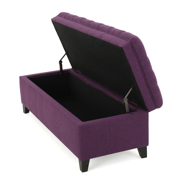 Juliana - Storage Ottoman With Birch Legs