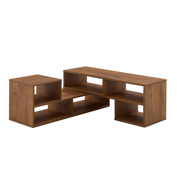 Cube TV Stand With Open Storage And 2 Shelves