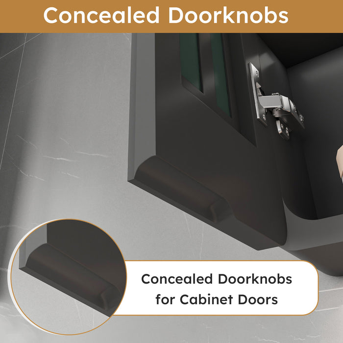 Aluminium Medicine Cabinet Mirror With LED Light And Defogging Function - Gray