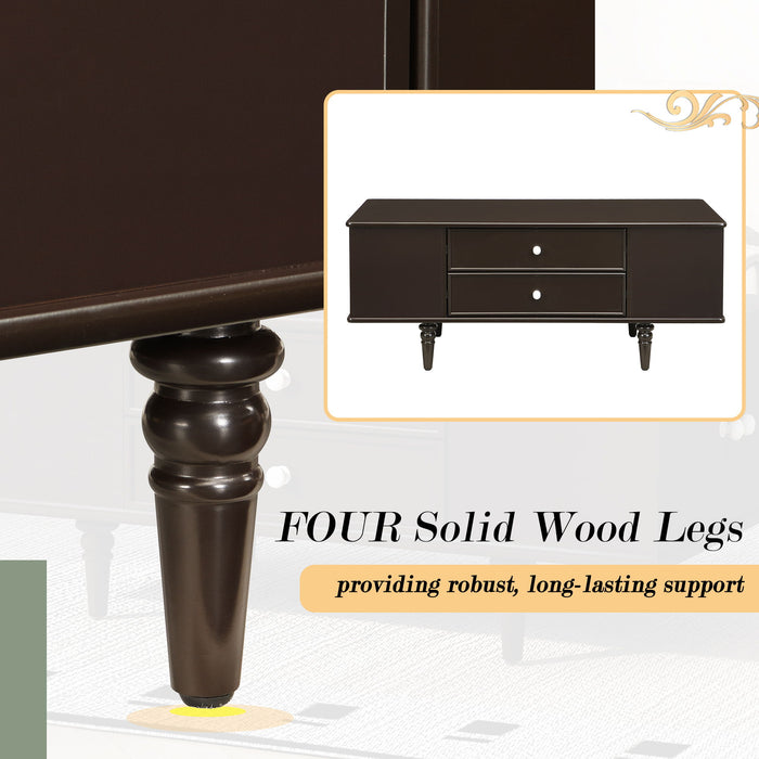 Modern Rectangle Coffee Table With Four Drawers