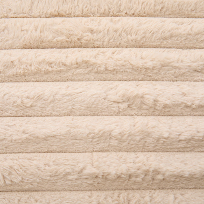 Plush Oversized Double Chaise Lounge Sofa Bed With USB Ports And Cup Holders